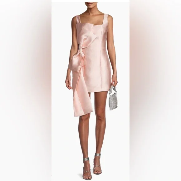 Elliatt - Corsage Satin Bow Minidress - Picture 2 of 4